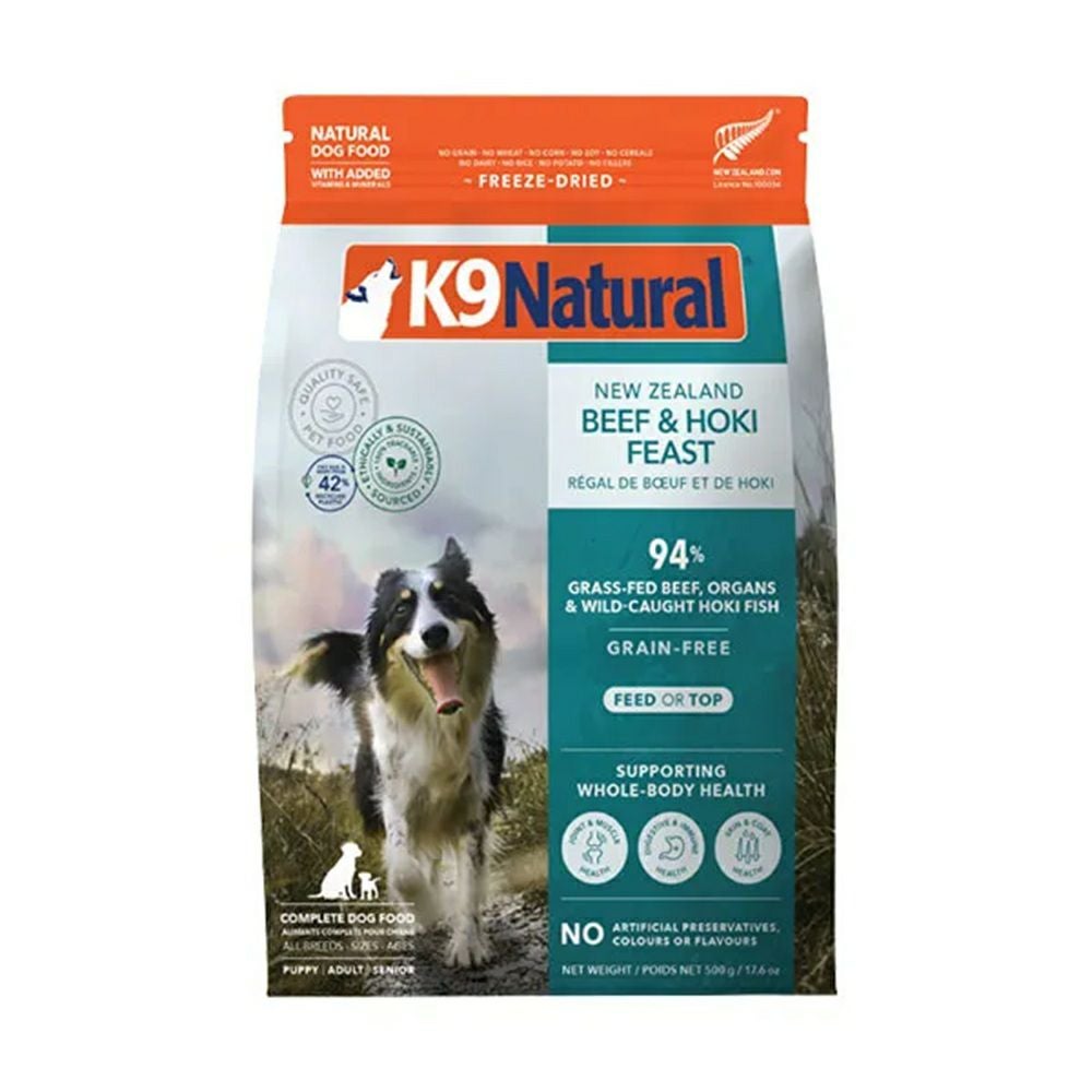 K9ナチュラル フリーズドライ ホキ＆ビーフ フィースト 500ｇ