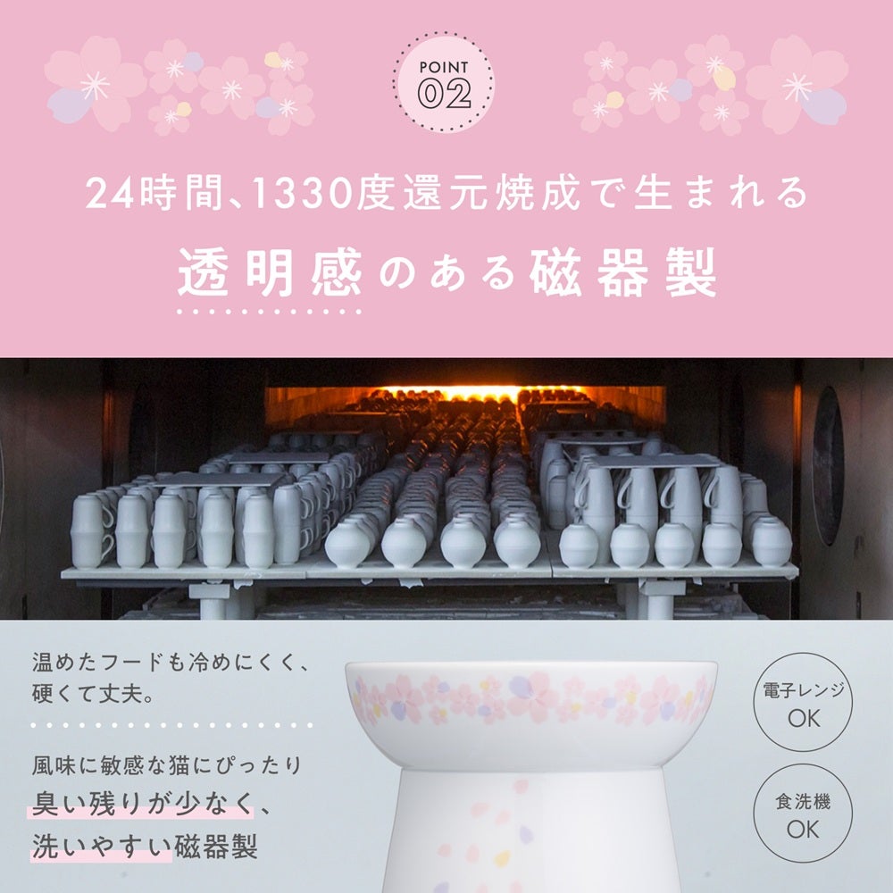 猫壱 脚付フードボウル プチ sakura2026